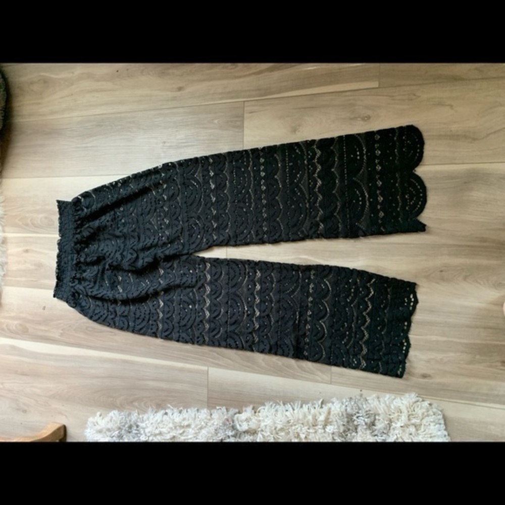 New Black Lace Beach Pants Size M